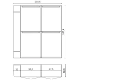 NovaMobili Camera da letto Letto + gruppo + armadio   in laccato opaco a prezzo scontato- Camere Da Letto