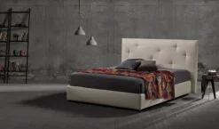 New Camera da letto Letto matrimoniale mod. raul in promo-sconto del 50% in ecopelle a prezzo ribassato Camere Da Letto