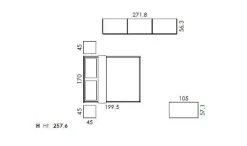 Colombini Casa Camera da letto M315 in laminato a prezzo Outlet- Camere Da Letto