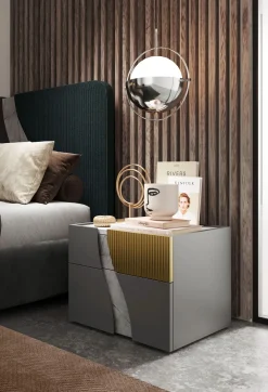 Artigianale Camera da letto Modello titanio in laminato a prezzo scontato- Camere Da Letto