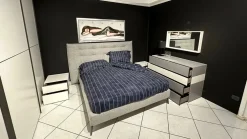 La casa moderna Camera da letto Mood   in laccato opaco in Offerta Outlet- Camere Da Letto
