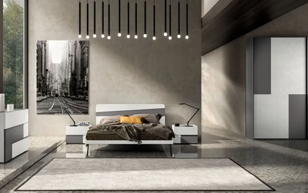 Camera da letto Night 13 power in laminato a prezzo Outlet^ZG Mobili Sale