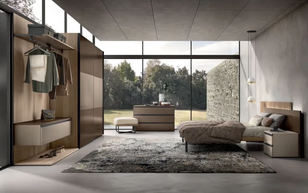 Discount Camera da letto Night 03 power in laminato a prezzo scontato Camere Da Letto