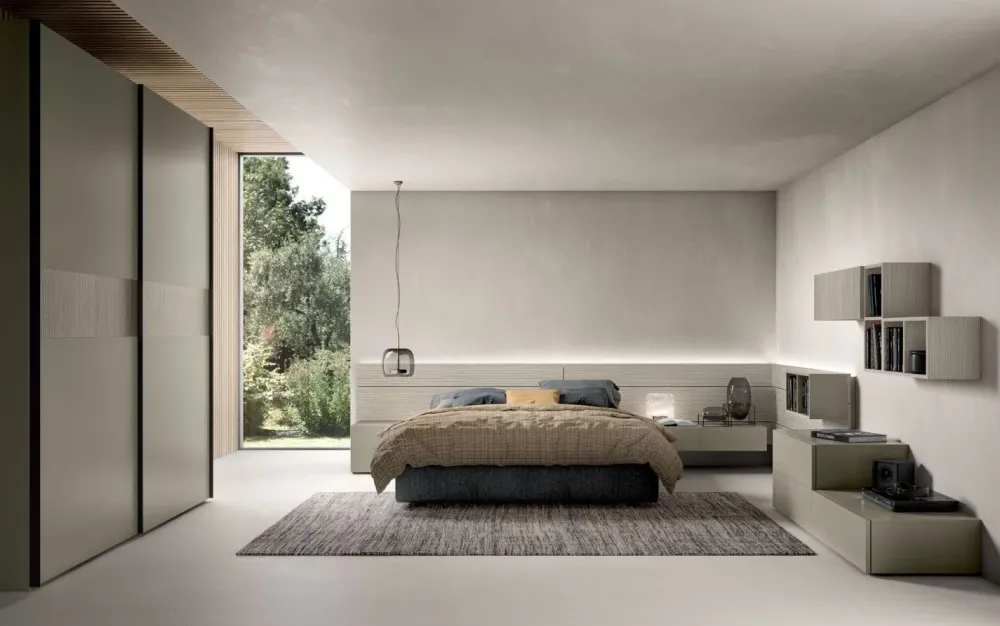 Camera da letto Night 01 power in laminato in Offerta Outlet^ZG Mobili Discount