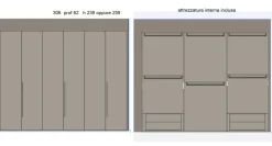 Camera da letto spillo spazio e battente in laccato opaco a prezzo Outlet^Pianca