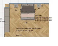 Camera da letto spillo spazio e battente in laccato opaco a prezzo Outlet^Pianca