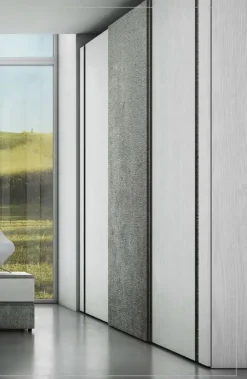 Collezione esclusiva Camera da letto Silver 5 in laminato a prezzo Outlet- Camere Da Letto