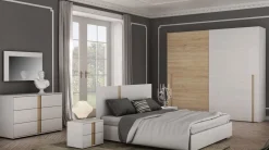 Collezione esclusiva Camera da letto Silver 18 in laminato a prezzo ribassato- Camere Da Letto