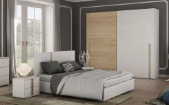 Collezione esclusiva Camera da letto Silver 18 in laminato a prezzo ribassato- Camere Da Letto