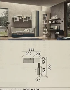 Cameretta 125 in laccato opaco a prezzo scontato^ZG Mobili New
