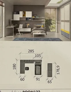 ZG Mobili Cameretta 122 letti a terra in offerta- Camerette