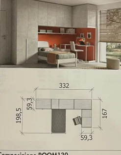 Sale Cameretta 130  letti a terra scontata Camerette