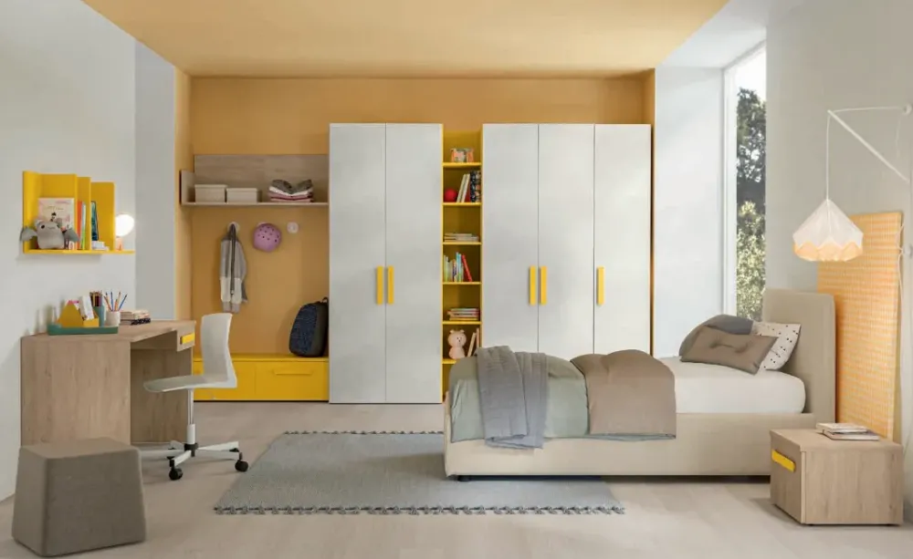 Colombini Casa Cameretta C103 con letto a terra a prezzo Outlet- Camerette