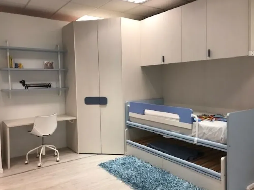 Clearance Cameretta Camera con cabina con letto a soppalco scorrevole scontata Camerette