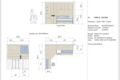 Clearance Cameretta Camera con cabina con letto a soppalco scorrevole scontata Camerette