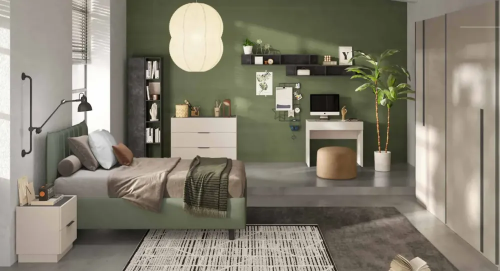 Outlet Cameretta Camera over con letto una piazza e mezza in offerta Camerette