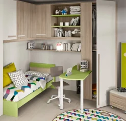 San Martino Mobili Cameretta Cameretta a ponte 15 letti a terra in offerta- Camerette