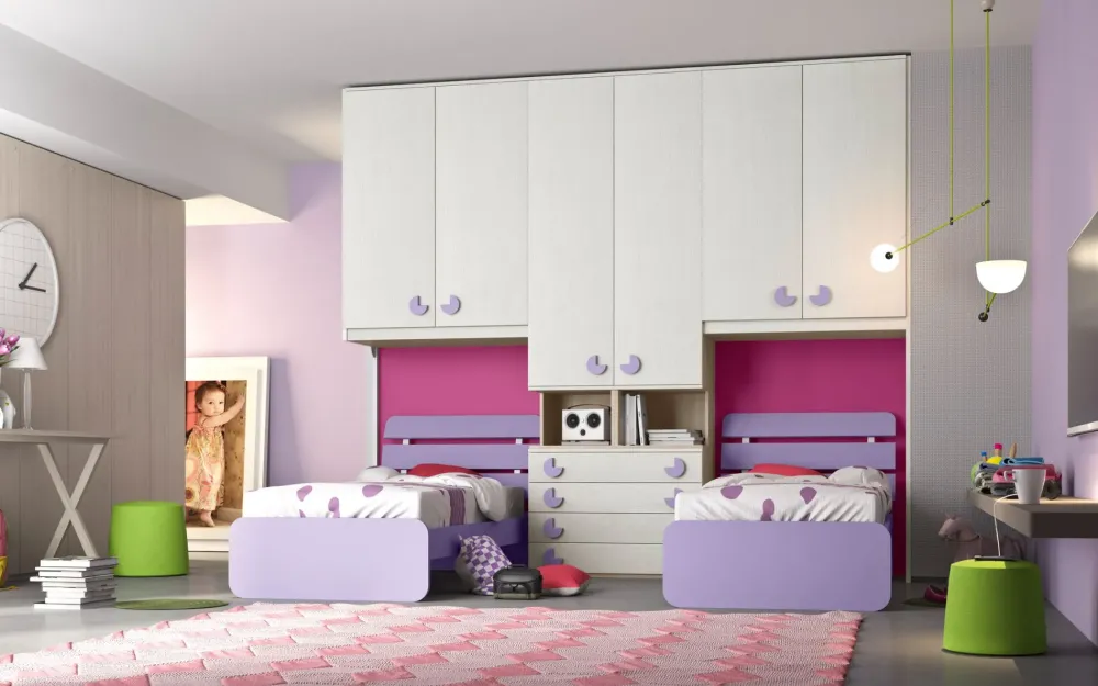 Cameretta Cameretta a ponte 11 letti a terra a prezzo scontato^San Martino Mobili