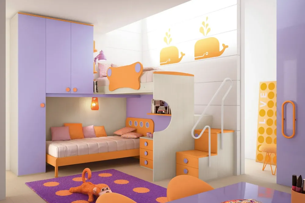 Cameretta Cameretta a soppalco 24 con letto a soppalco scontata Camerette