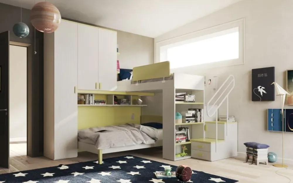 San Martino Mobili Cameretta Cameretta a soppalco 30 SCONTATA- Camerette