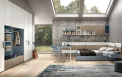 Hot Cameretta Cameretta completa moderna in laminato materico in Offerta Outlet Camerette