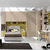 Cameretta Cameretta componibile mod.francy con armadio-angolare con letto a terra in offerta^Gruppo Silwood Online