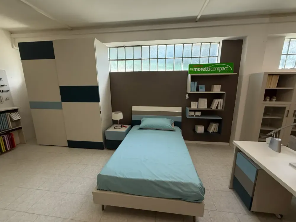 CAMERETTA Cameretta con armadio scorrevole a PREZZI OUTLET^Moretti Compact Camerette Discount