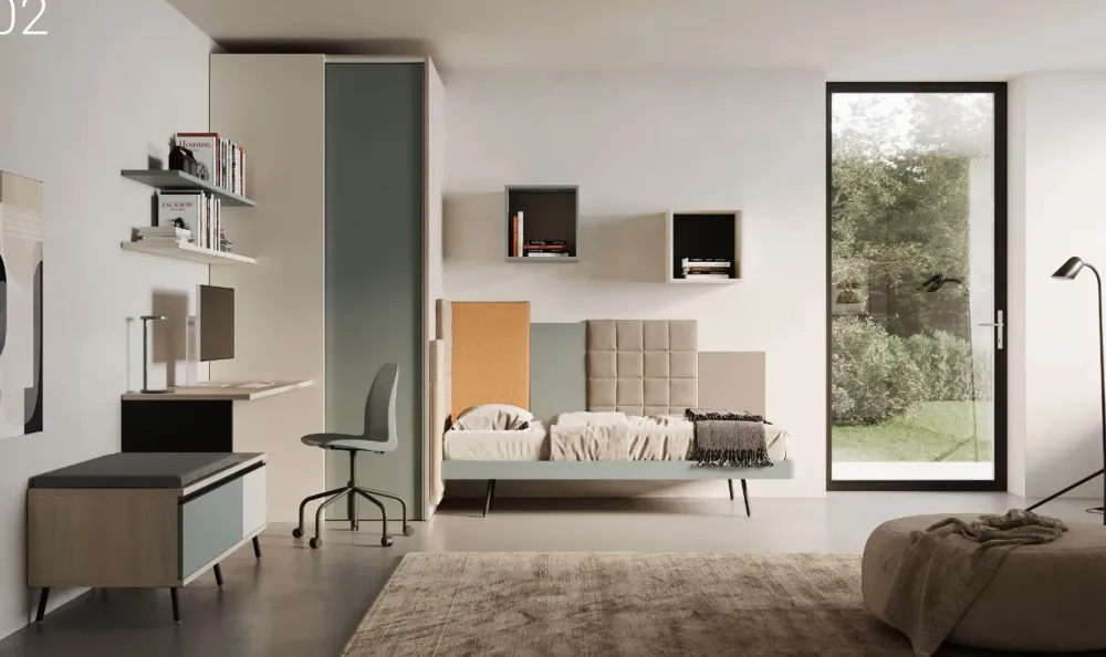 Cameretta Cameretta con armadio vani a giorno SCONTATA^Collezione esclusiva Hot