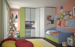 Clearance Cameretta Cameretta con cabina-spogliatoio di scontata del 30%  letti a terra scontata Camerette