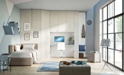 Mistral Cameretta Cameretta con cabina-spogliatoio di in promo-sconto del 50% letti a terra a prezzo scontato- Camerette