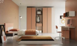 Online Cameretta Cameretta con grande armadio   letti a terra in Offerta Outlet Camerette