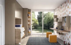 New Cameretta Cameretta con letto play pratico letti a terra in Offerta Outlet Camerette