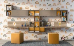 New Cameretta Cameretta con letto play pratico letti a terra in Offerta Outlet Camerette