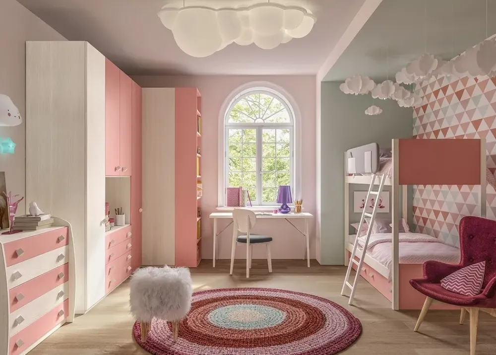 Online Cameretta Cameretta con letto a castello di scontata del 40% con letto a castello in offerta Camerette