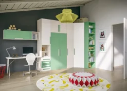 Giessegi Cameretta Cameretta con letto singolo a parete di scontata del 40% con letti a scomparsa in offerta- Camerette