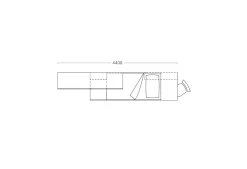 Outlet Cameretta Cameretta con scrivania a penisola con letto a terra a prezzo Outlet Camerette