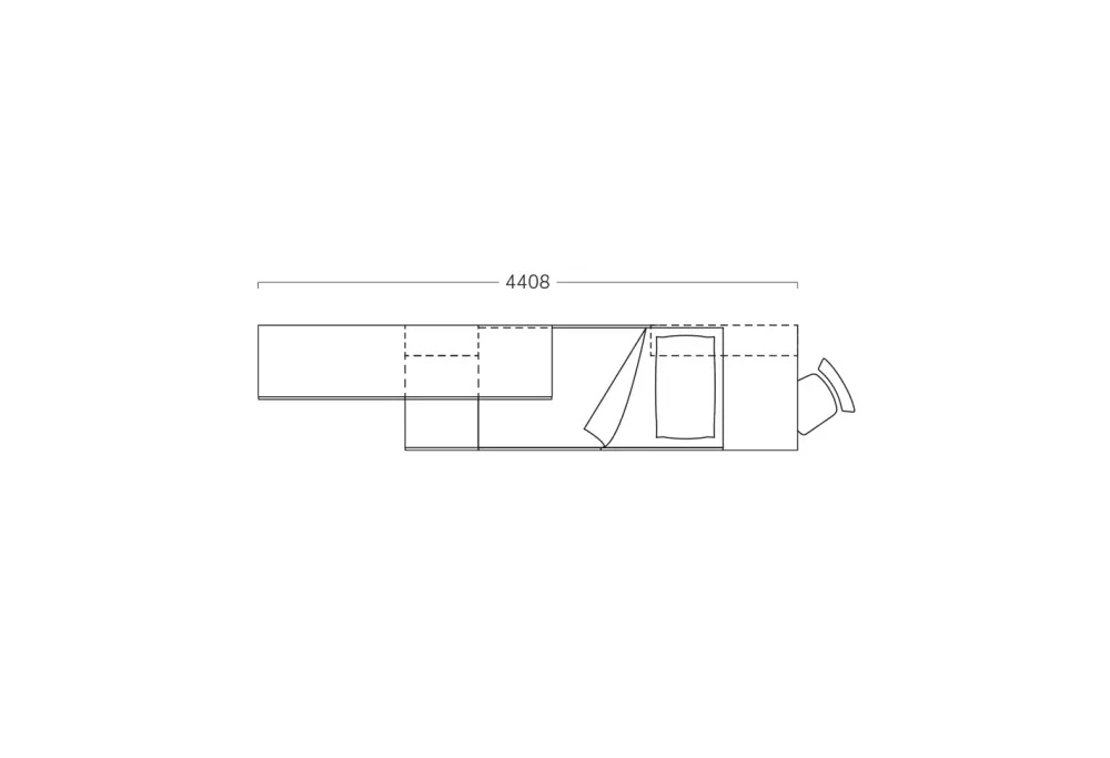 Outlet Cameretta Cameretta con scrivania a penisola con letto a terra a prezzo Outlet Camerette