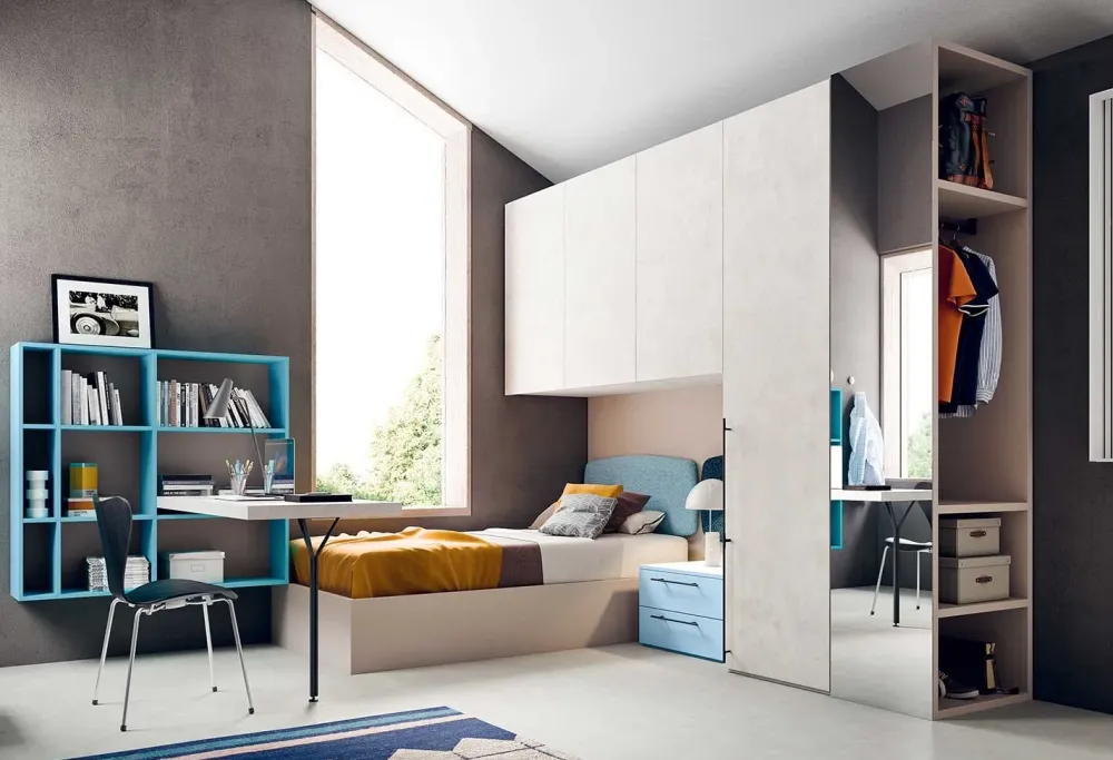 Clearance Cameretta Cameretta con specchio con letto a terra in offerta Camerette