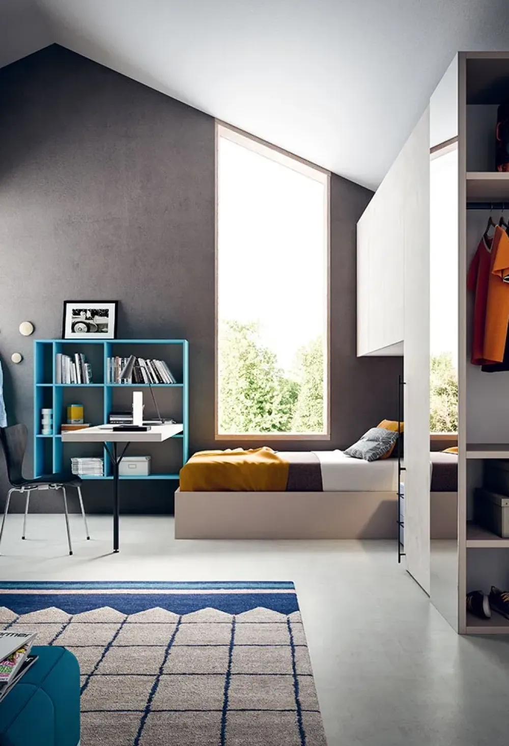 Clearance Cameretta Cameretta con specchio con letto a terra in offerta Camerette