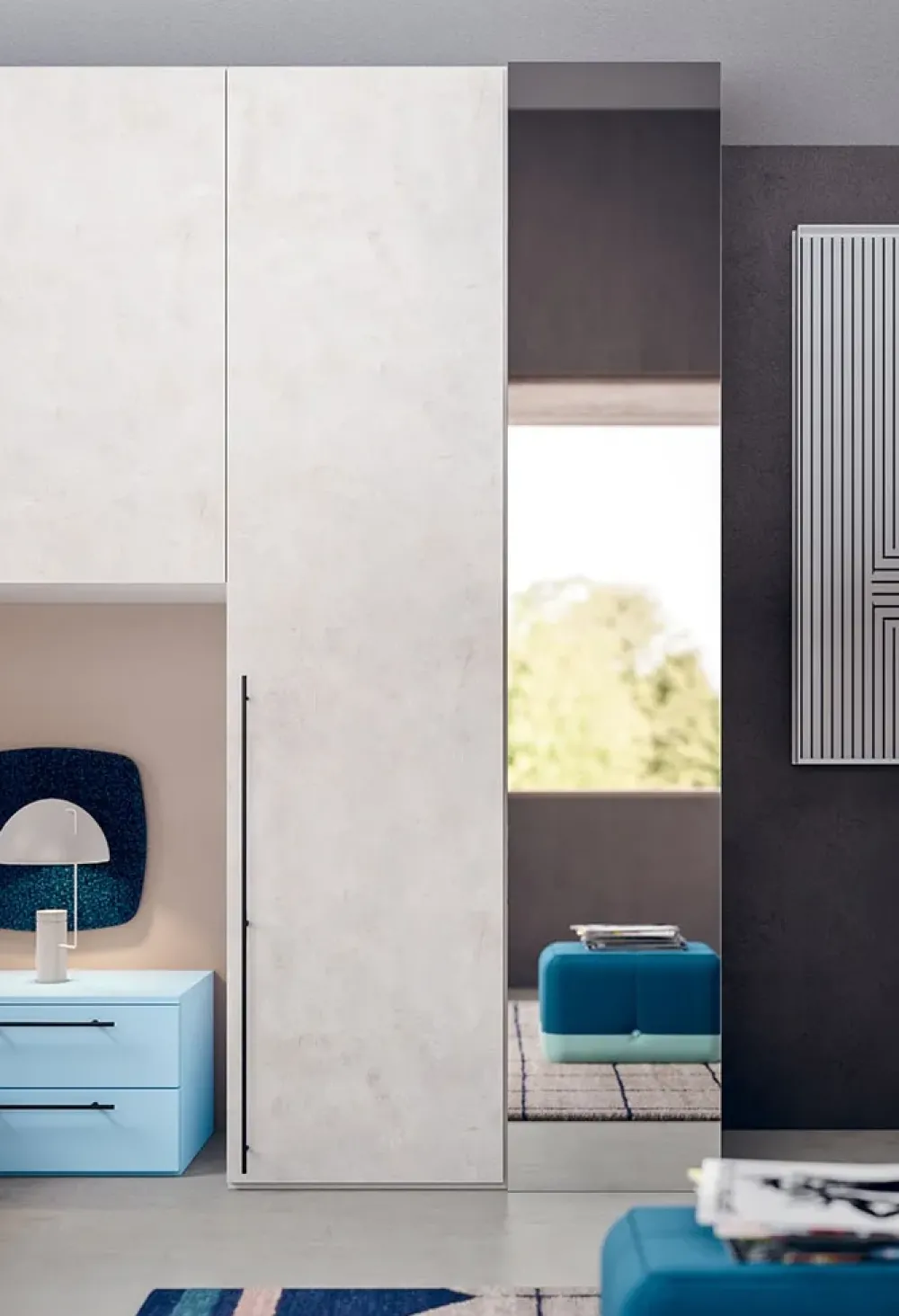 Clearance Cameretta Cameretta con specchio con letto a terra in offerta Camerette