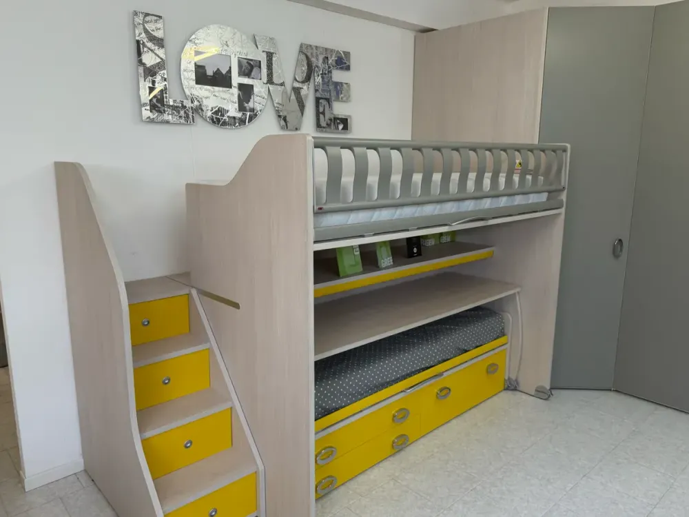 Moretti Compact Camerette Cameretta Cameretta con soppalco con letto a soppalco scontata- Camerette