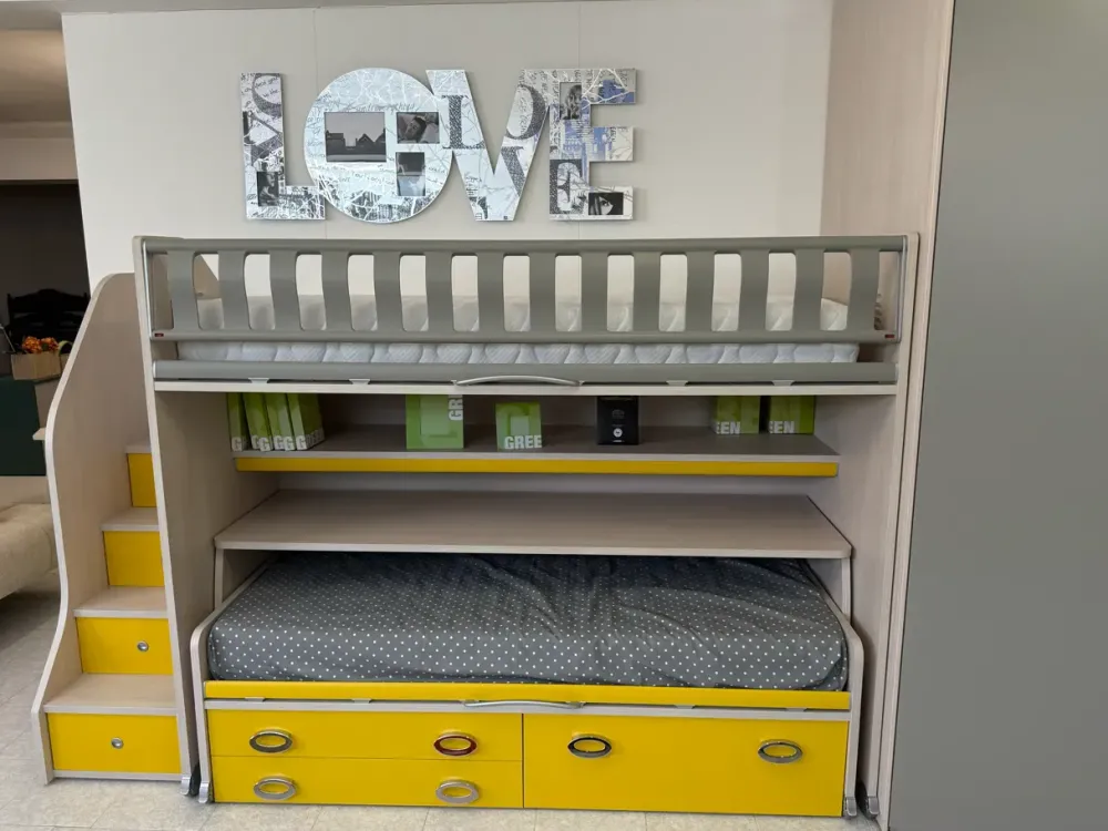 Moretti Compact Camerette Cameretta Cameretta con soppalco con letto a soppalco scontata- Camerette