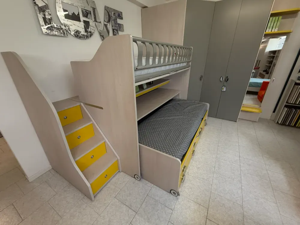 Moretti Compact Camerette Cameretta Cameretta con soppalco con letto a soppalco scontata- Camerette