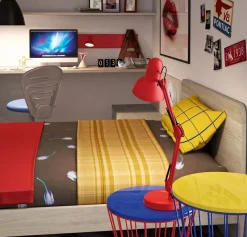 Cameretta Cameretta moderna 4 letti a terra a prezzo Outlet^San Martino Mobili Hot