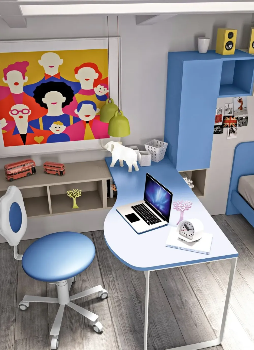 New Cameretta Cameretta moderna 1 letti a terra a prezzo scontato Camerette