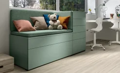 Discount Cameretta Cameretta moderna con armadio a ponte  letti a terra scontata Camerette