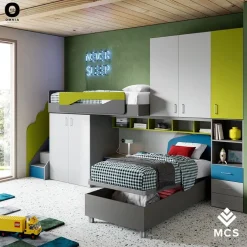 M.C.S. Armadi Cameretta Cameretta mod.first a soppalco con un ribasso imbattibile- Camerette