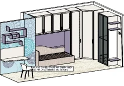 Moretti Compact Camerette Cameretta Cameretta moretti senza letto scontata- Camerette