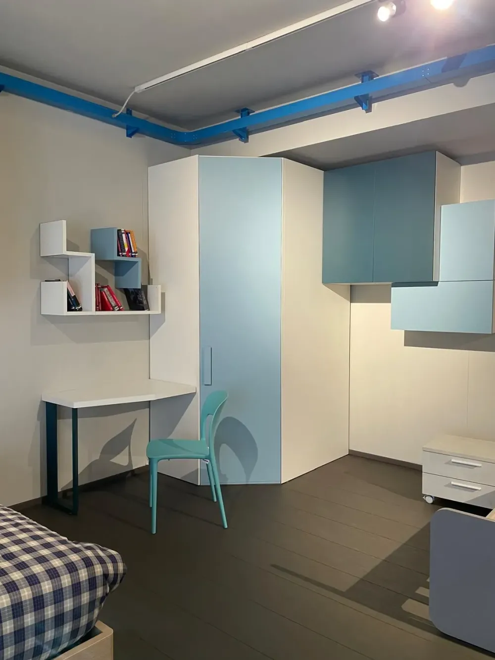 Cameretta Cameretta moretti con cabina ad angolo senza letto scontata^Moretti Compact Camerette Outlet