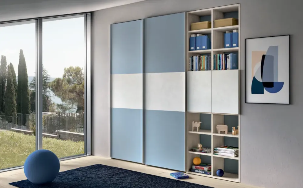 ZG Mobili Cameretta Cameretta per bambini moderna letti a terra scontata- Camerette